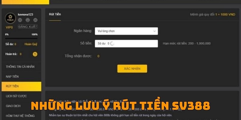 Những lưu ý cần thực hiện đúng để rút tiền nhanh chóng